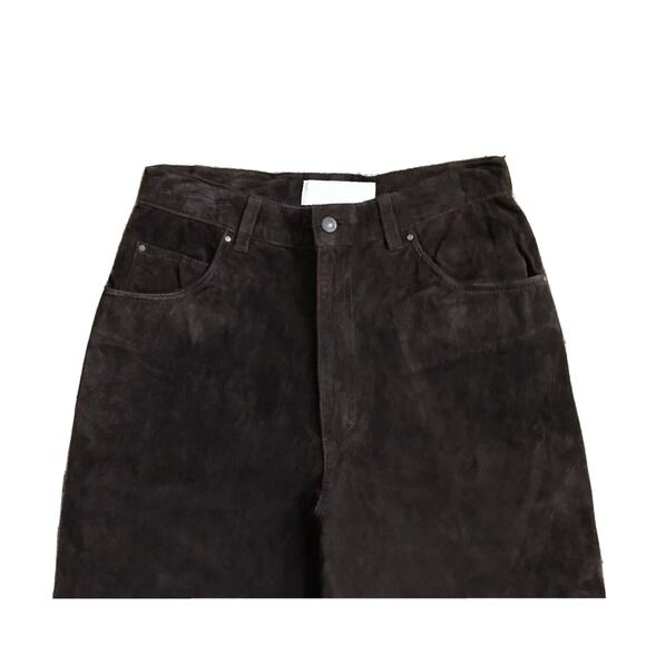 PRESTON & YORK Sport Womens Size 8 Brown Leather Suede Pants 30.5" Inseam - Picture 3 of 4